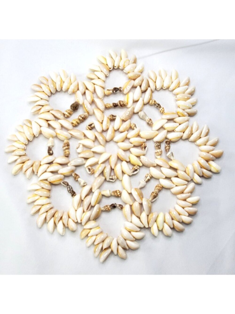 Puka Cowrie Sea Shell 8" Trivet Hot Plate Wall Decor Tropical Ocean Beach Boho - Picture 5 of 5